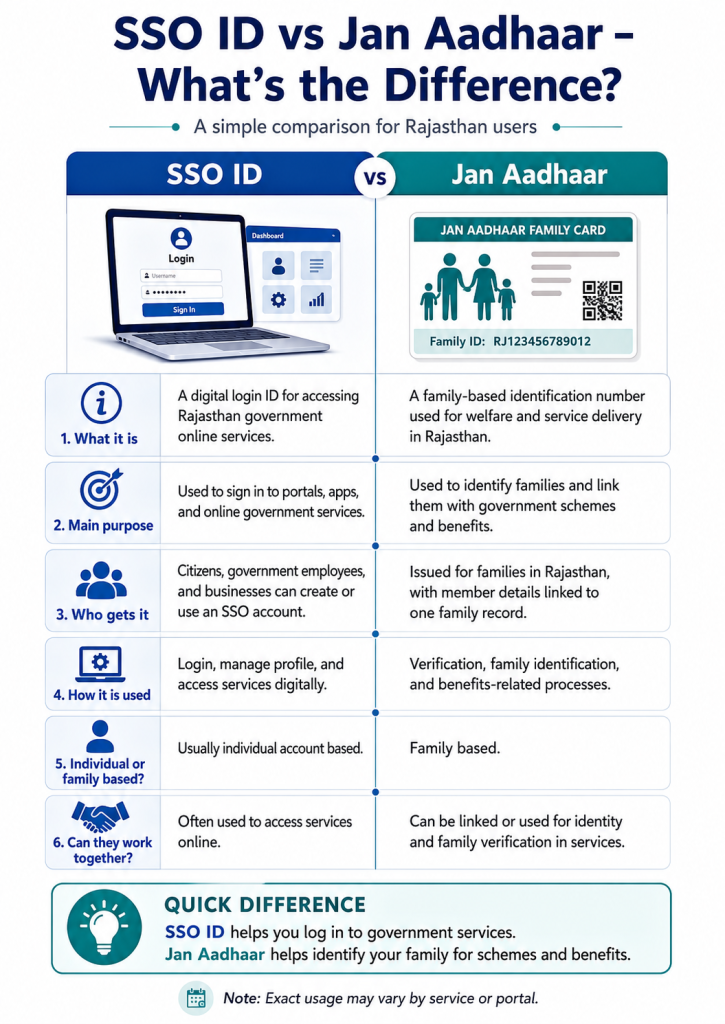 SSO ID vs Jan Aadhaar