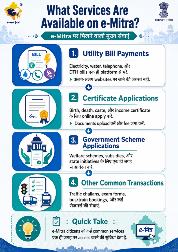 What Services Are Available on e-Mitra