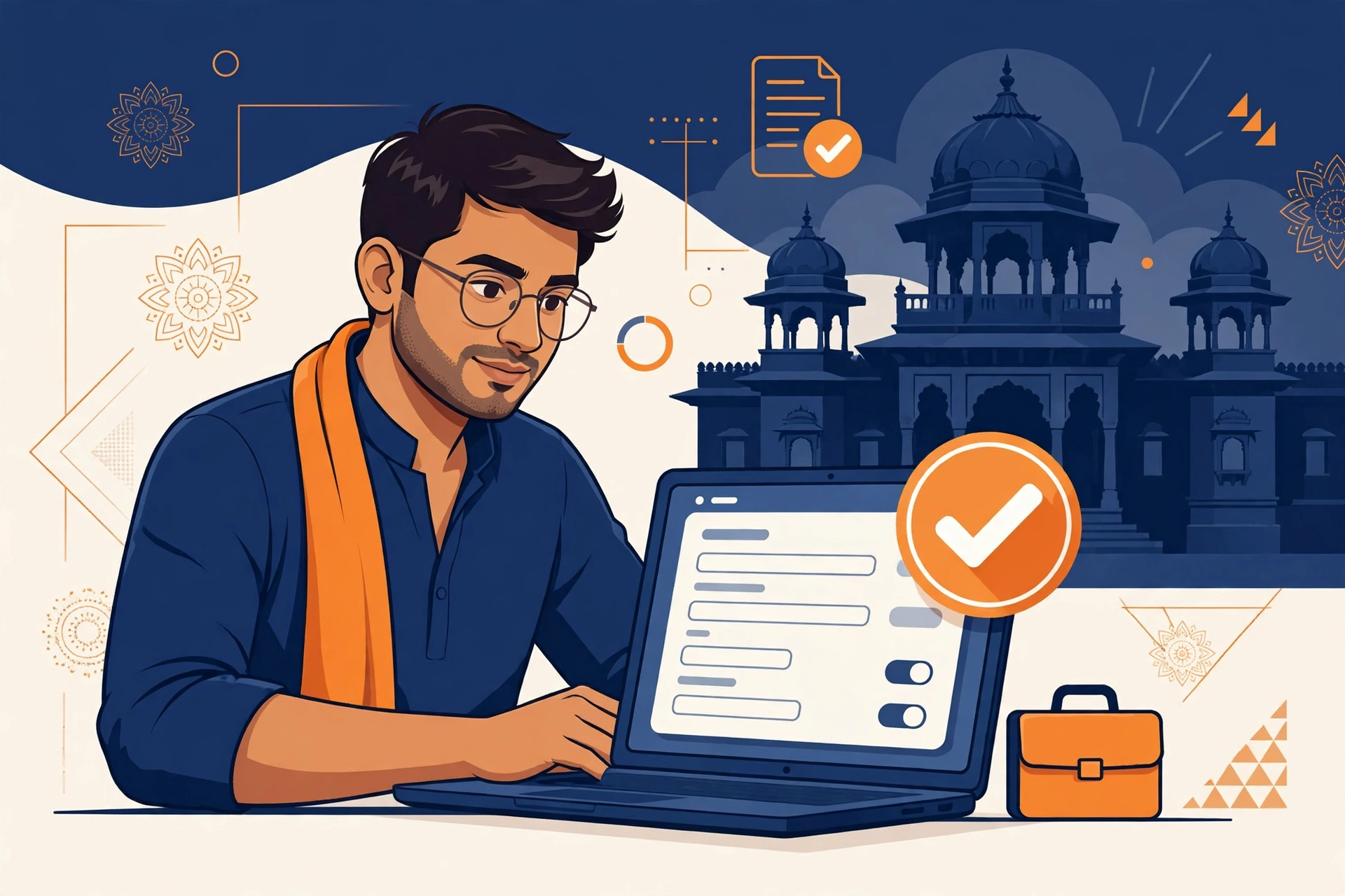 Rajasthan SSO One Time Registration OTR 2026 guide illustration